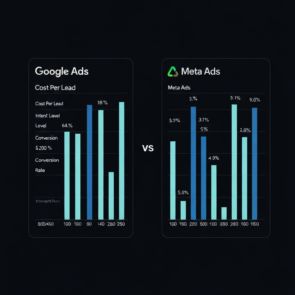Google Ads and Meta Ads funnel strategy comparison — Kyoren Worldwide